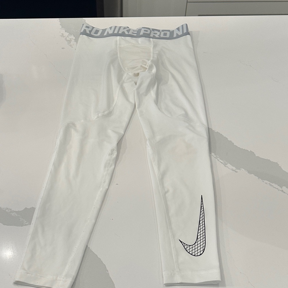 Nike Pro Boys Compression pants size medium-White